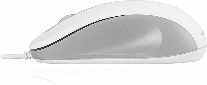 Maus Modecom MC-M10S Silent M-MC-M10S-200 1000 DPI USB me kabllo, i bardhë