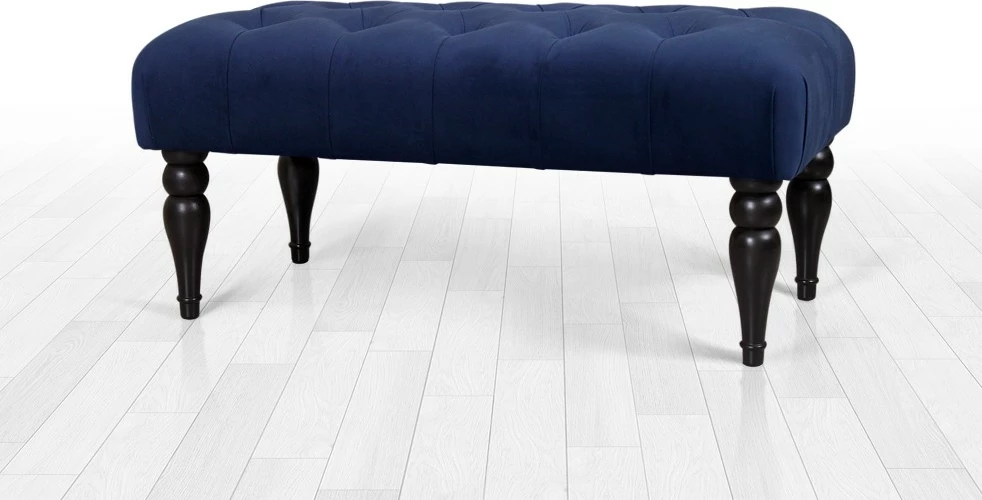 Bankë Atelier del Sofa, Missus, kadife, ngjyrë blu navy