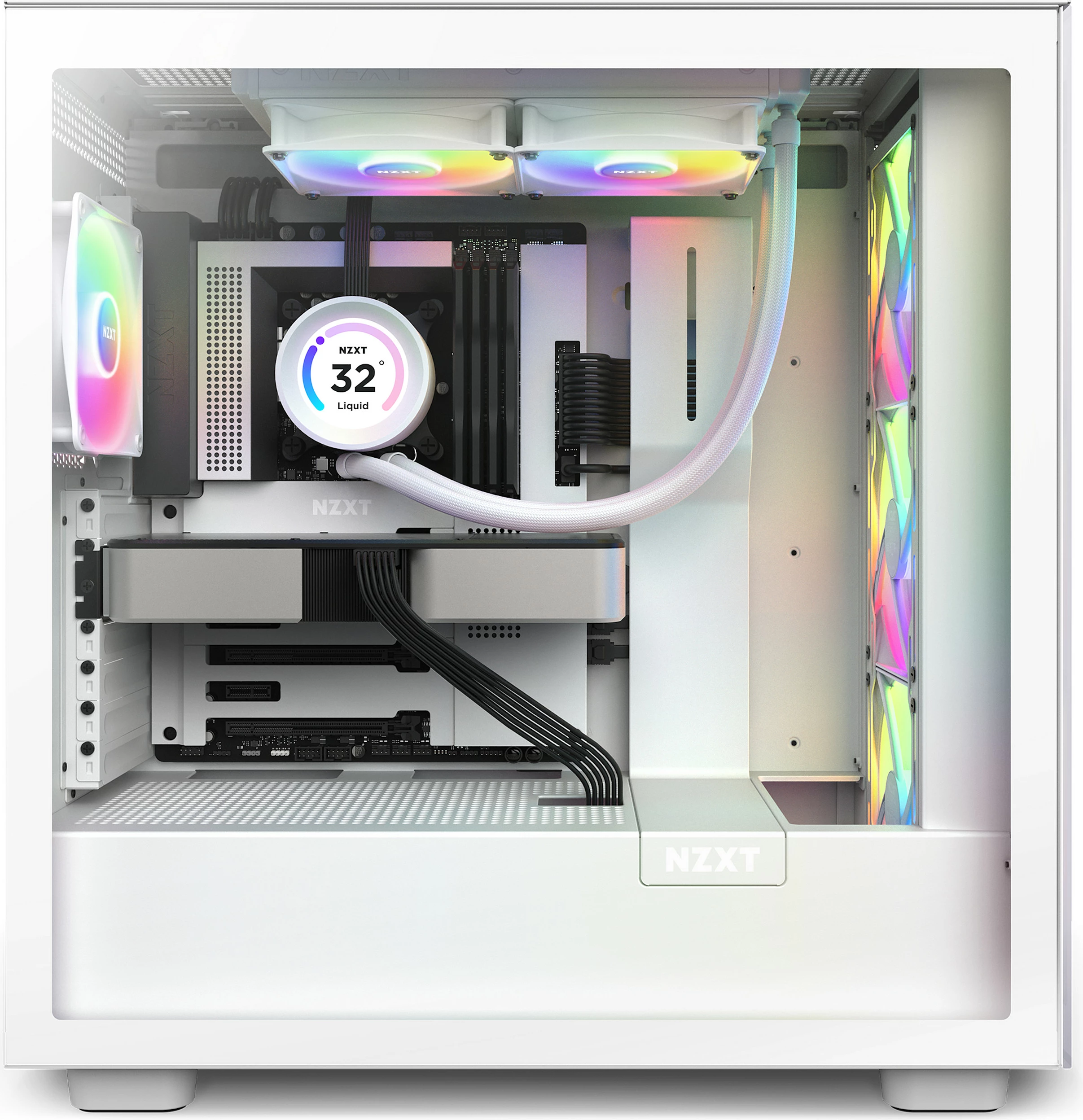 Ftohës uji AIO NZXT Kraken Elite 240 RGB RL-KR24E-W1, 240mm me Display, i bardhë