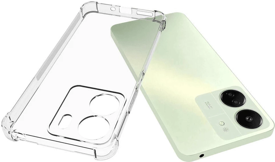 Mbështjellës ONASI për Xiaomi Redmi 13C, silikon antishock, transparent