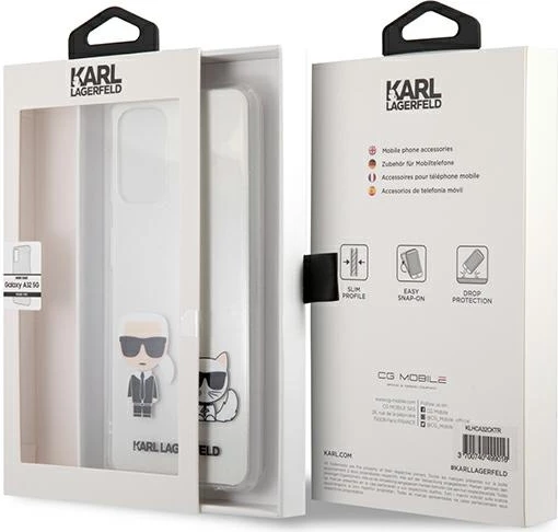 Mbështjellës hardcase Karl Lagerfeld KLHCA32CKTR për Samsung Galaxy A32 5G (A326), transparent, në kuti