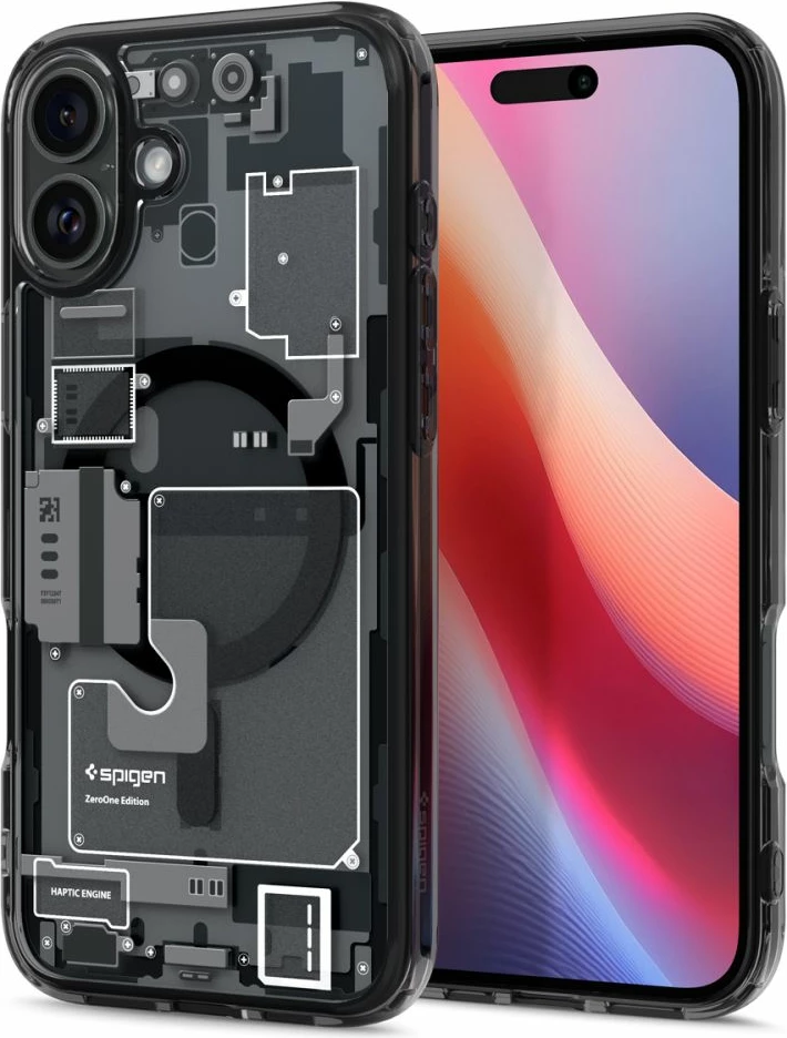 Mbështjellës, Spigen, Ultra Hybrid Zero One për iPhone 16, MagSafe, gri e errët