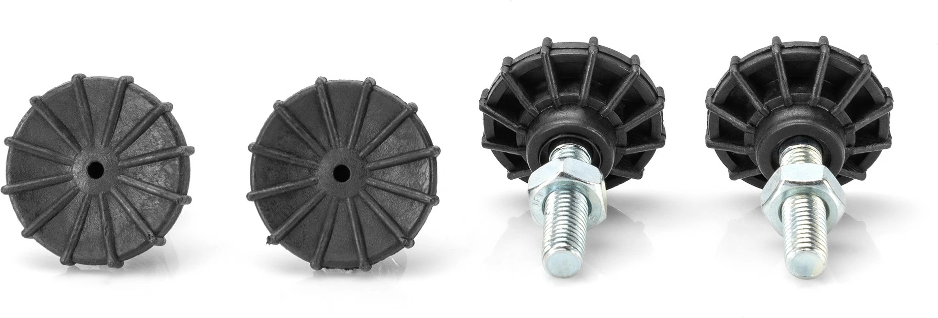 Këmbë niveluese Digitus për kabinet rrjeti/server, set 4 copë, 19 inç, çelik inox, kafe