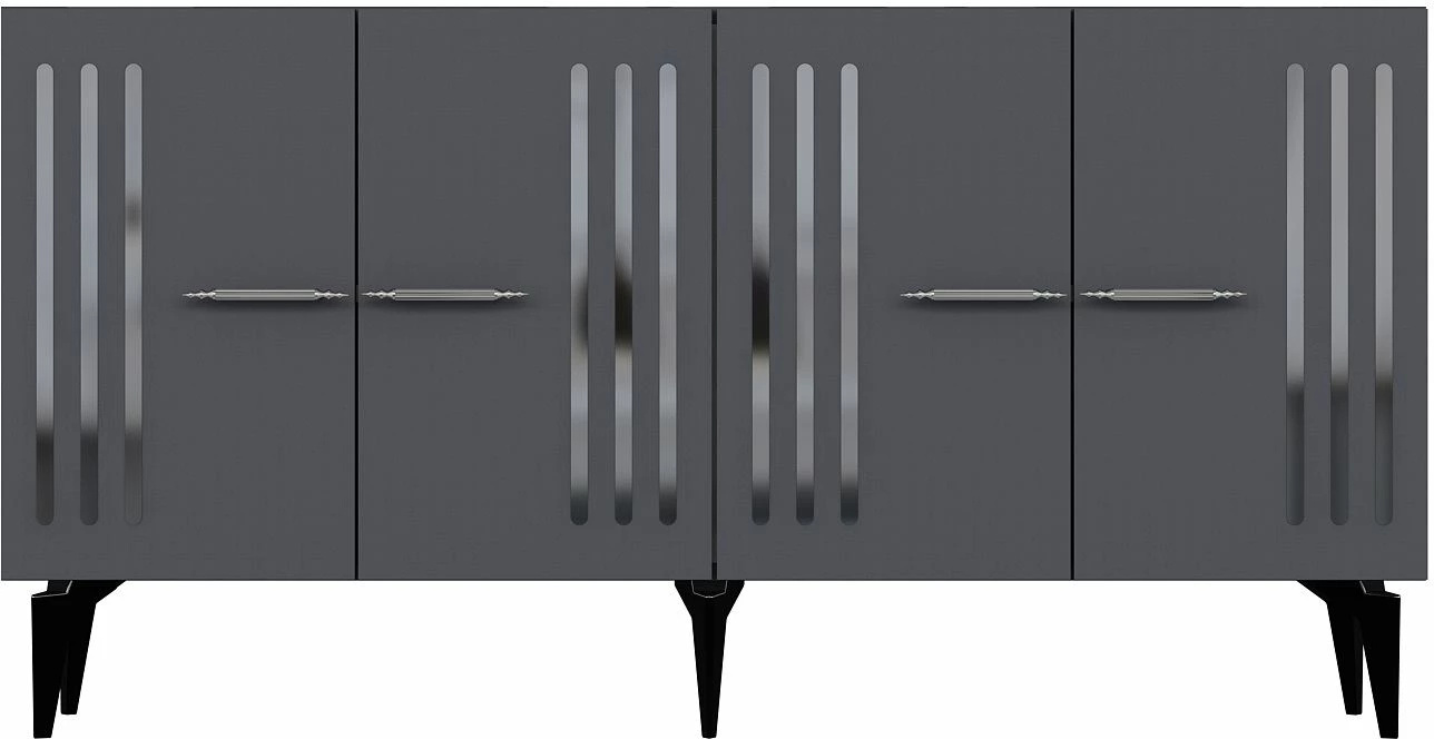 Konsol Skye Decor, anthracite, argjend