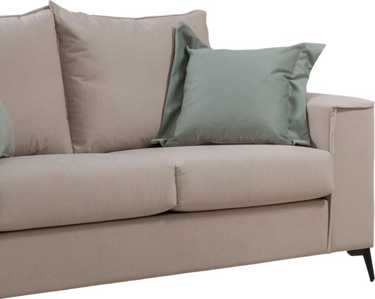 Set divanësh Verona 2 copë, krem, jastëkë ngjyrë mente