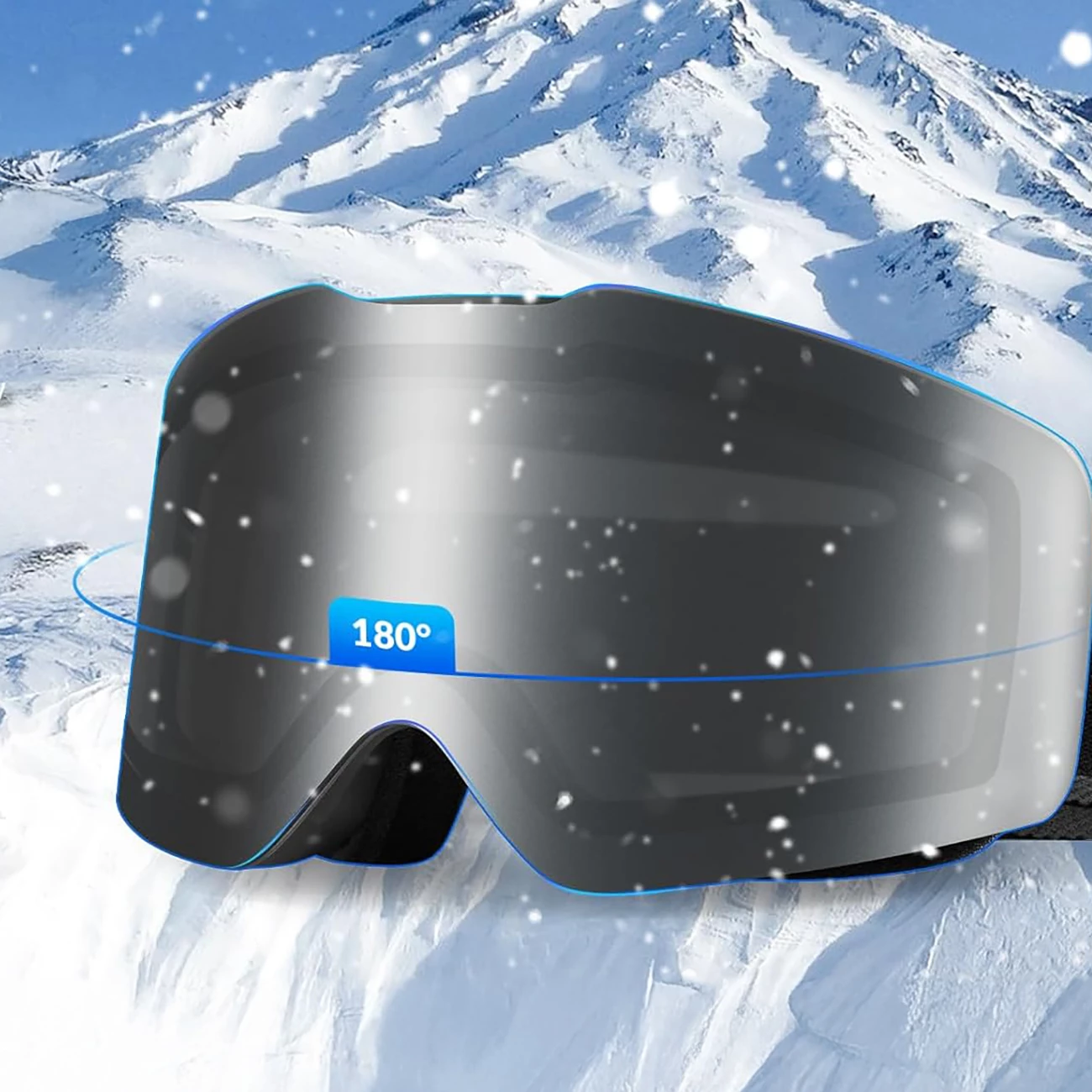 Syze skijimi Qunature Black pa kornizë, të zeza