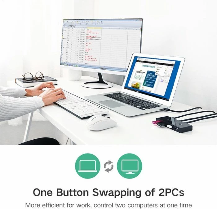 Switch USB UGREEN 30767 4x USB 2.0, i zi