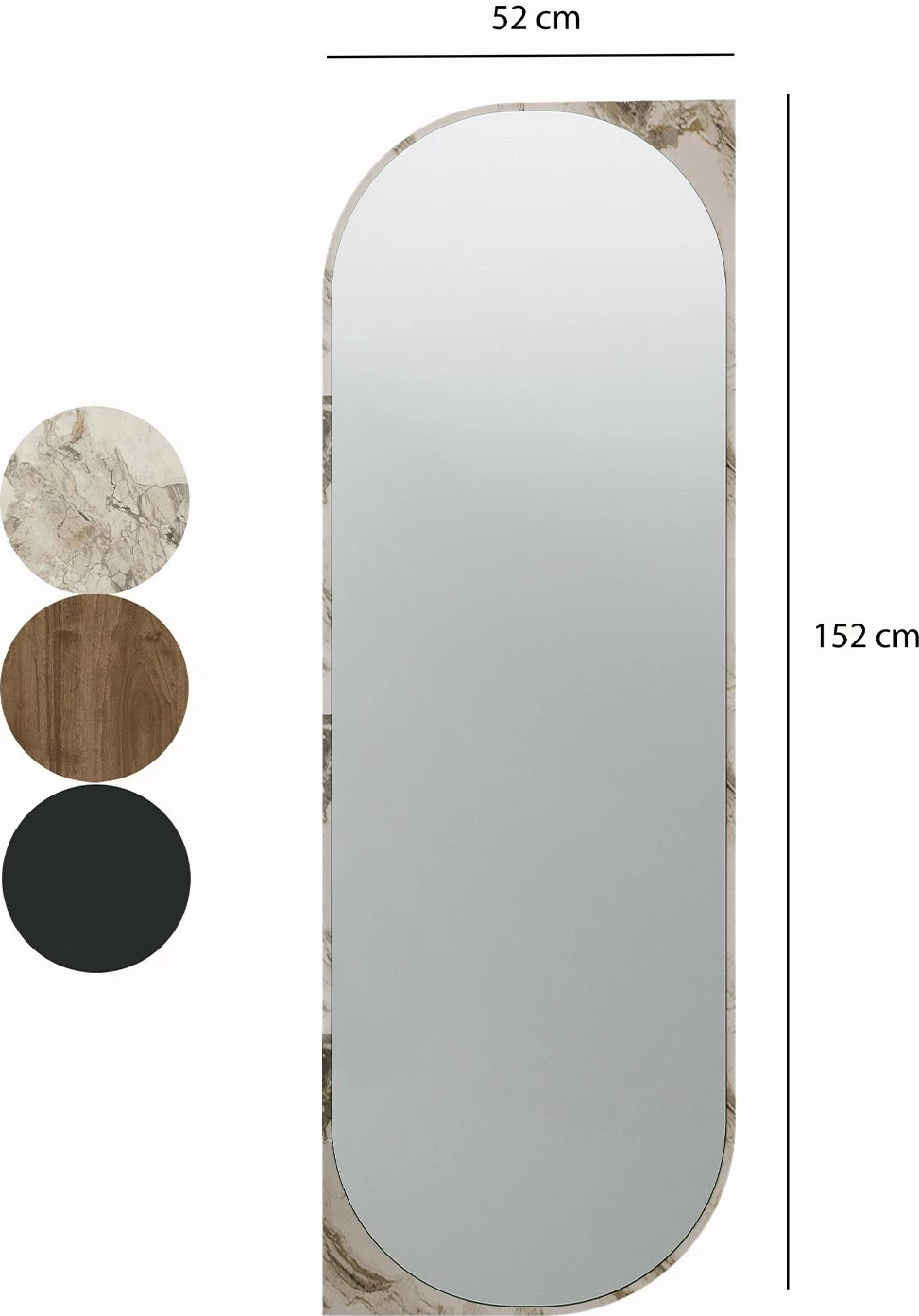 Pasqyrë Skye Decor, ngjyrë mermeri, Livi