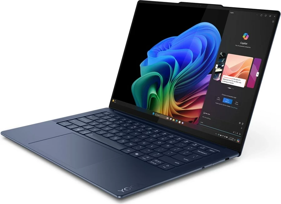Laptop Lenovo Yoga Slim 7 14Q8X9, 14.5" Touchscreen 3K, Qualcomm Snapdragon X1E-78-100, 32 GB RAM, 1 TB SSD, Blu