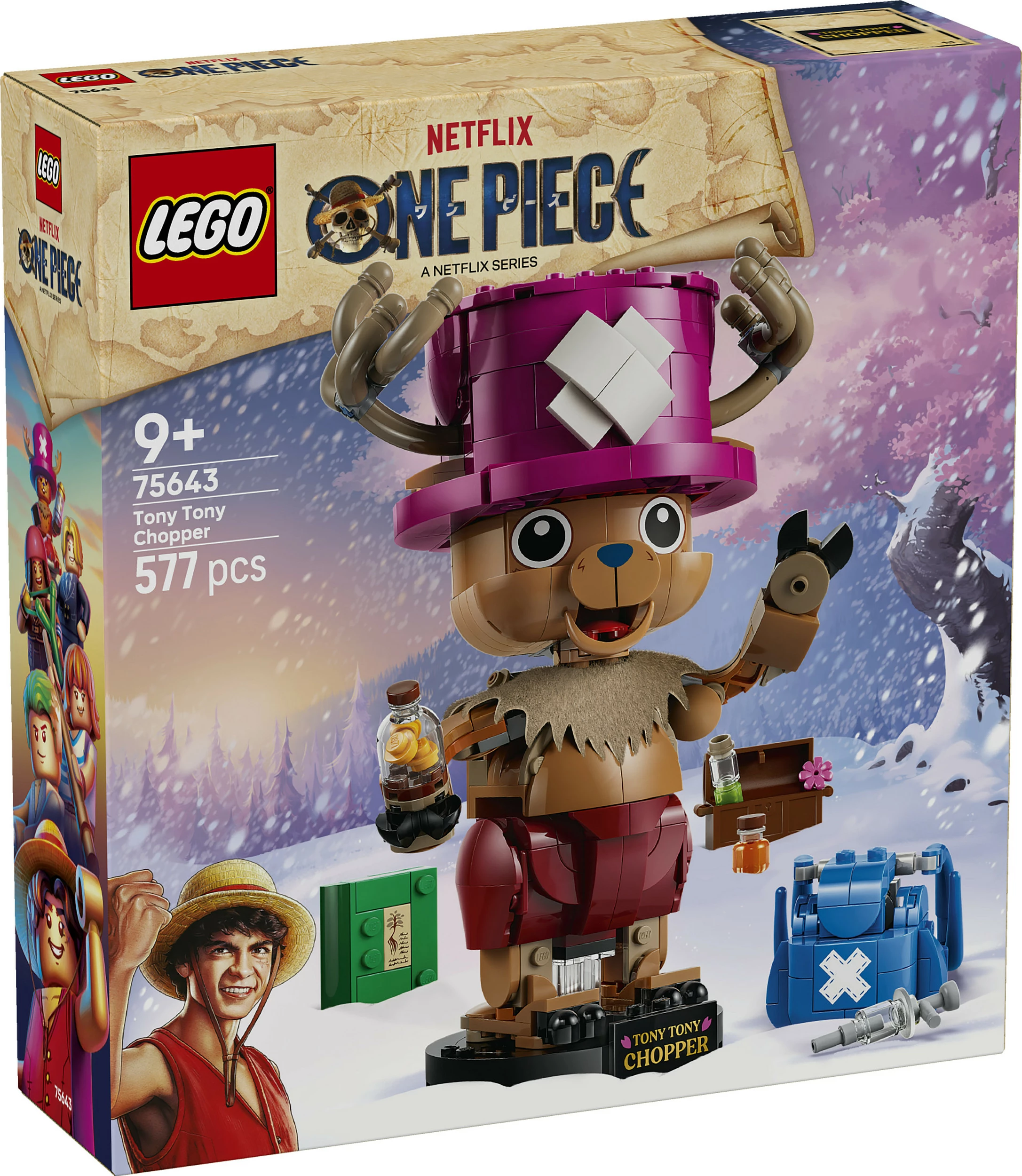 Set LEGO One Piece 75643 Tony Tony Chopper, 577 copë, 9+, shumëngjyrësh