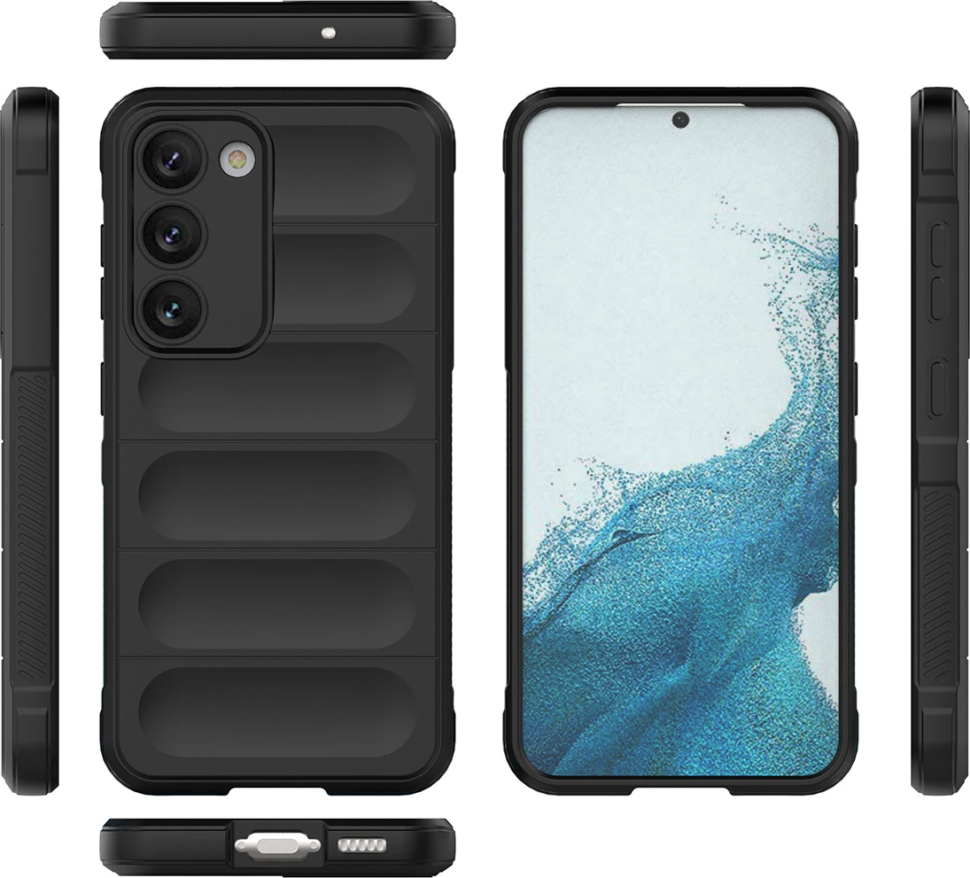 Mbështjellës Hurtel Magic Shield Case për Samsung Galaxy S23+, i zi