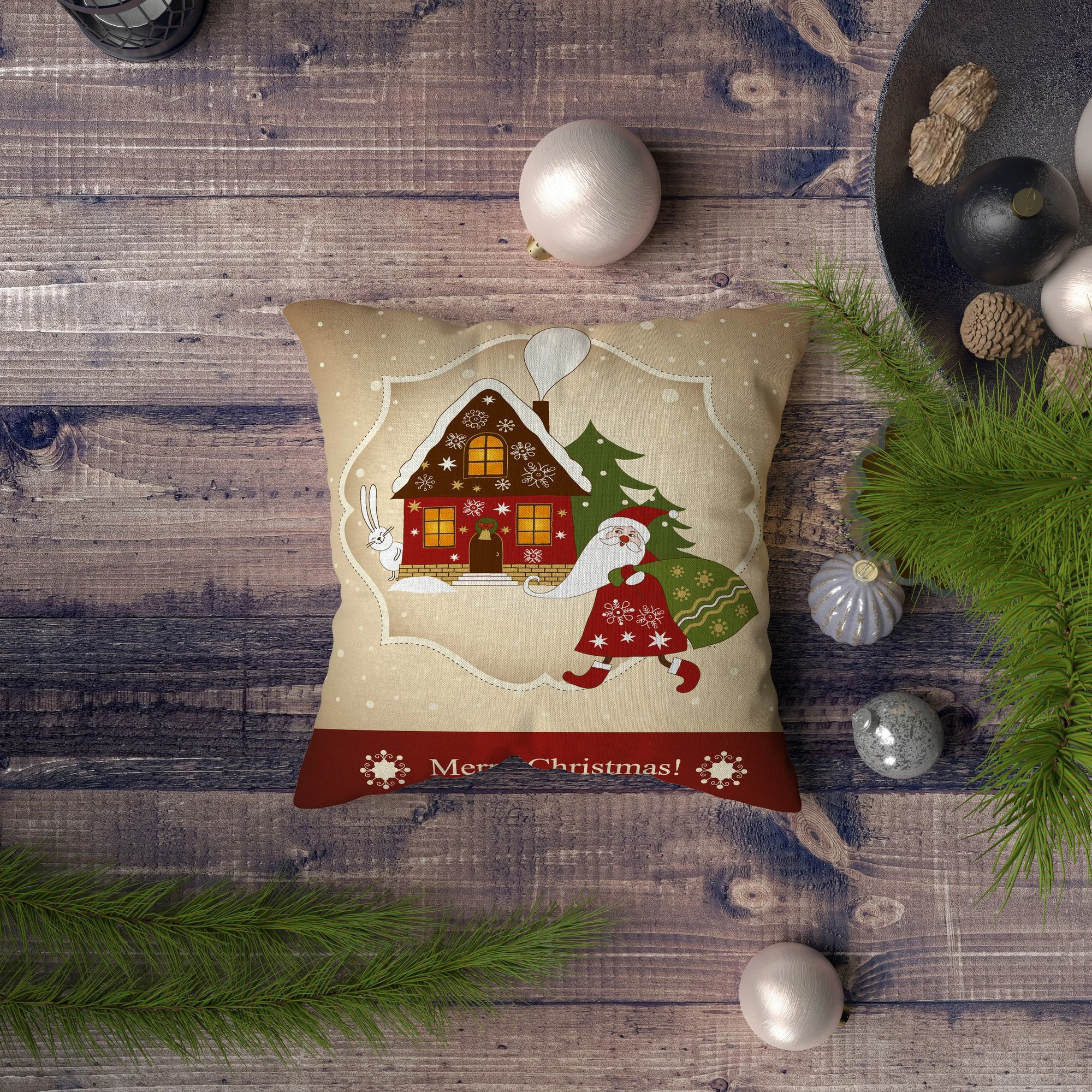 Jastëk dekorativ Aberto Design, NYXMAS118, shumëngjyrësh, 43x43cm