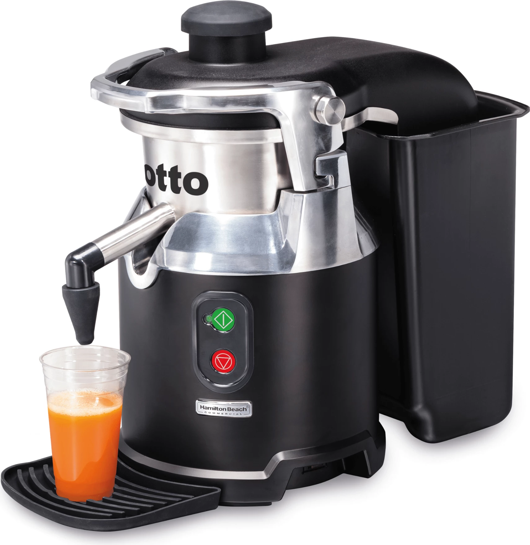 Shtrydhës lëngjesh, Hamilton Beach Commercial Otto, motor induksion pa furça për punë të vazhdueshme, trup çelik inoksi & alumin, Tritan BPA-free, 322x638x527mm