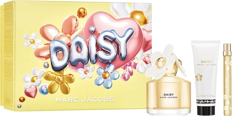 Set Eau de Toilette për femra Marc Jacobs Daisy 100ml + balsam trupi 75ml + Eau de Toilette 10ml