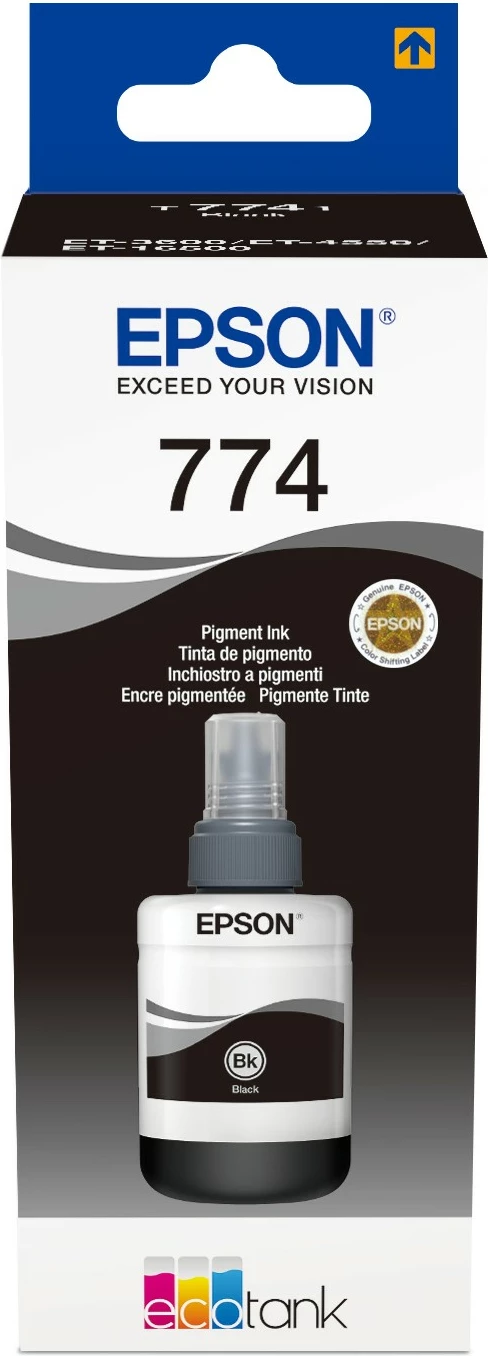 Shishe bojë Epson T7741 Pigment Black, 140 ml, EcoTank ET-4550 ET-3600 ET-16500, e zezë