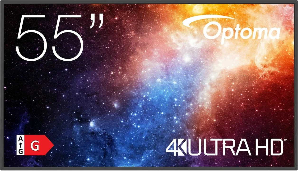 Ekran i madh Optoma N3551K 55 inç, 4K Ultra HD, LED, i zi