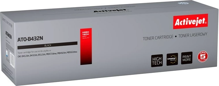 Toner zëvendësues Activejet ATO-B432N për printer OKI, i zi