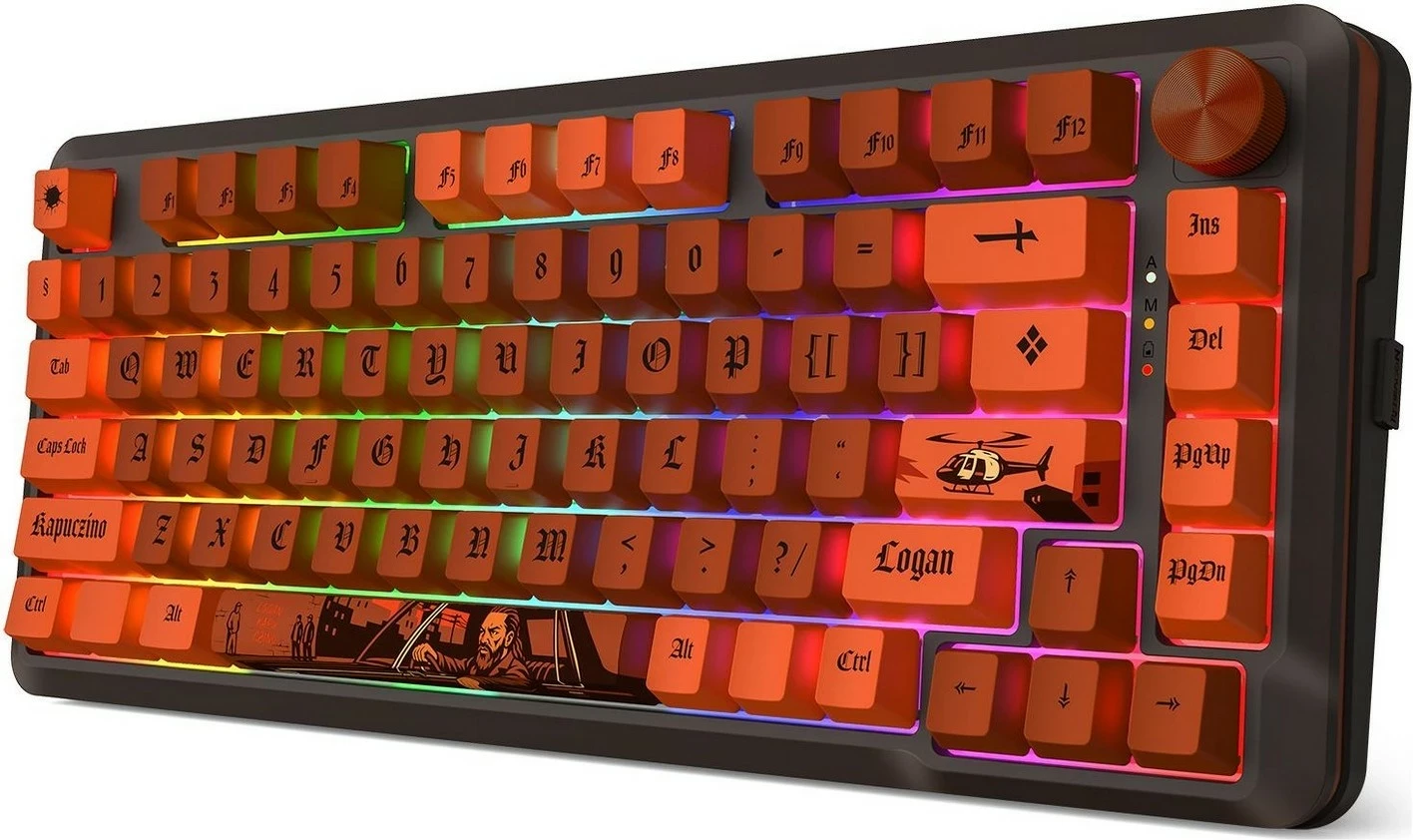 Tastierë mekanike Redragon K4PUC21N0 PRO, 75%, RGB, wireless/wired, Lion Linear, e kuqe