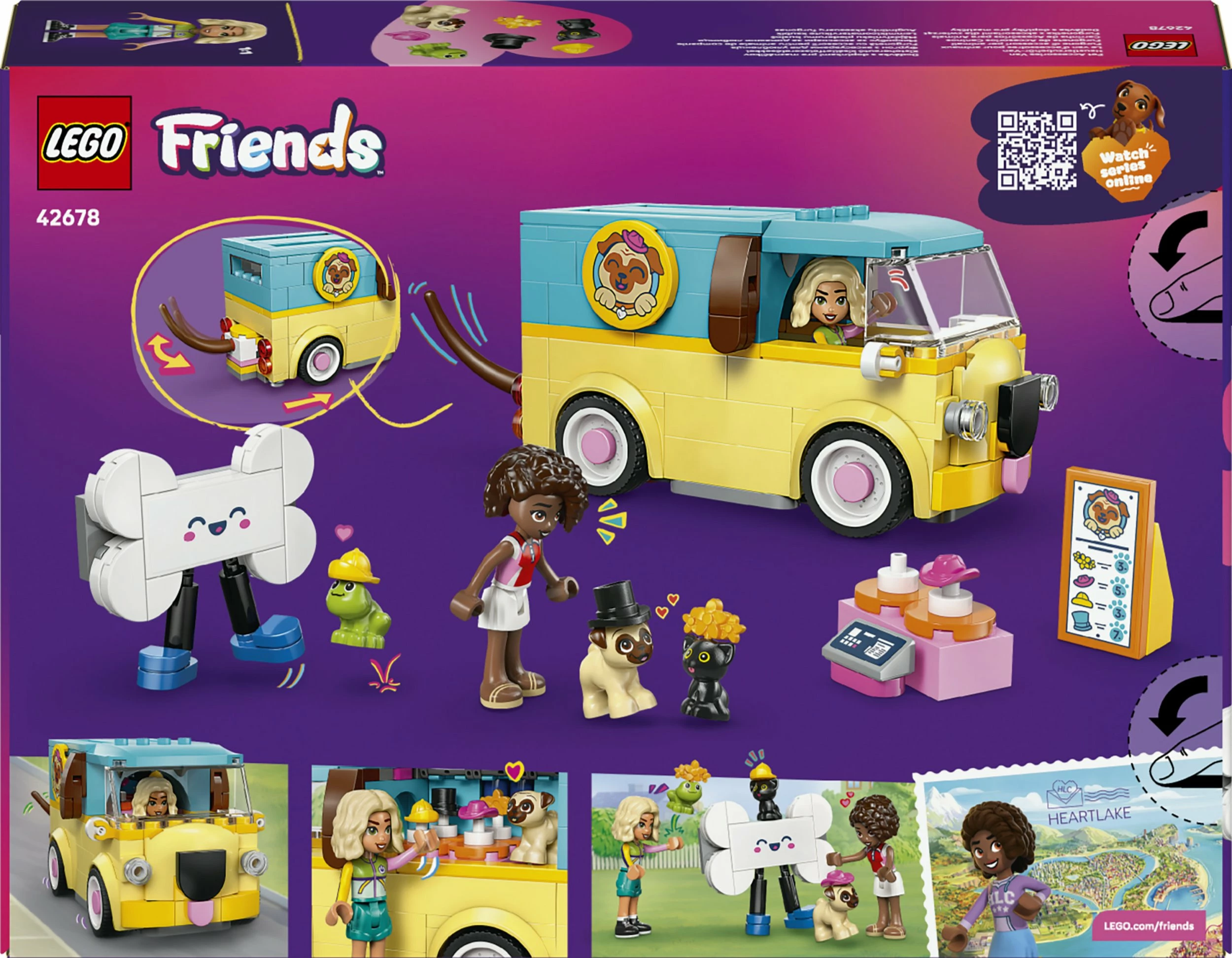 Set ndërtimi LEGO Friends 42678 Pet Accessories Van, 237 copë, 6+ (furgon i verdhë)
