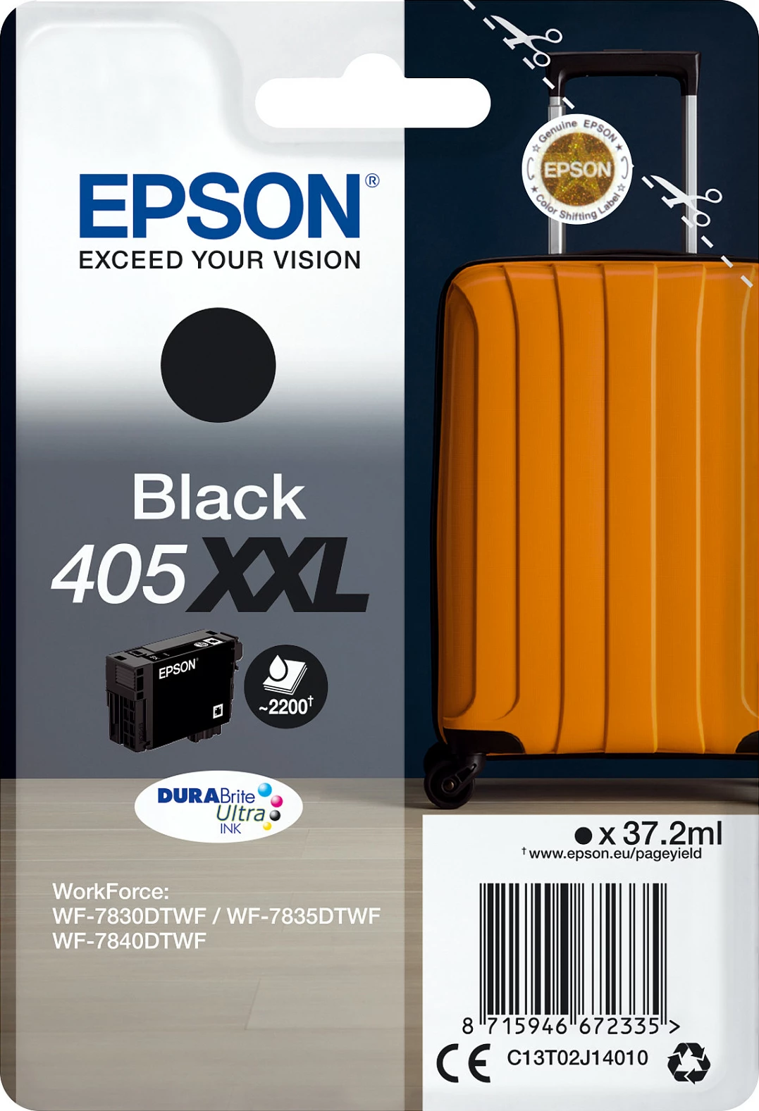 Toner Epson 405XXL DURABrite Ultra, Extra High Yield, 37.2 ml, i zi
