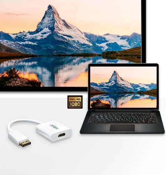 Adapter ATEN VC985-AT DisplayPort në HDMI, Bardhë