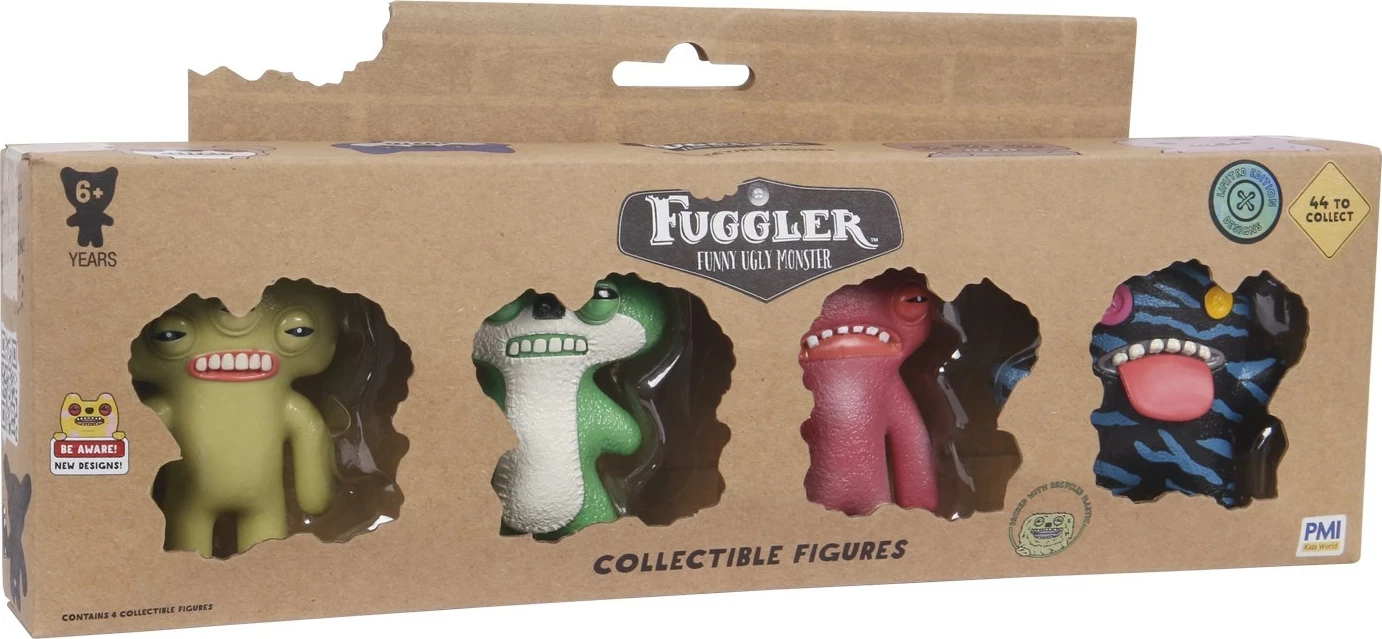 Set figurina koleksionuese Fuggler, P.M.I. Kids World, 4 copë, Limited Edition