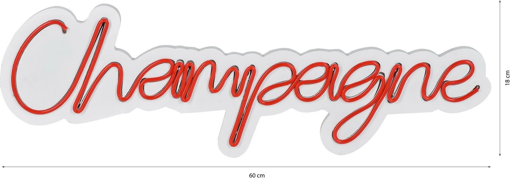 Dekor dritash LED plastike, ngjyrë e kuqe, Champagne