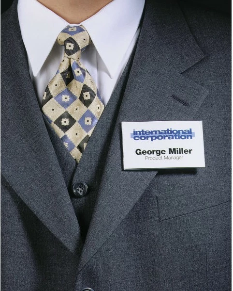 Badge Durable 811719, PVC, 54x90mm, horizontal, transparent, paketë 25 copë