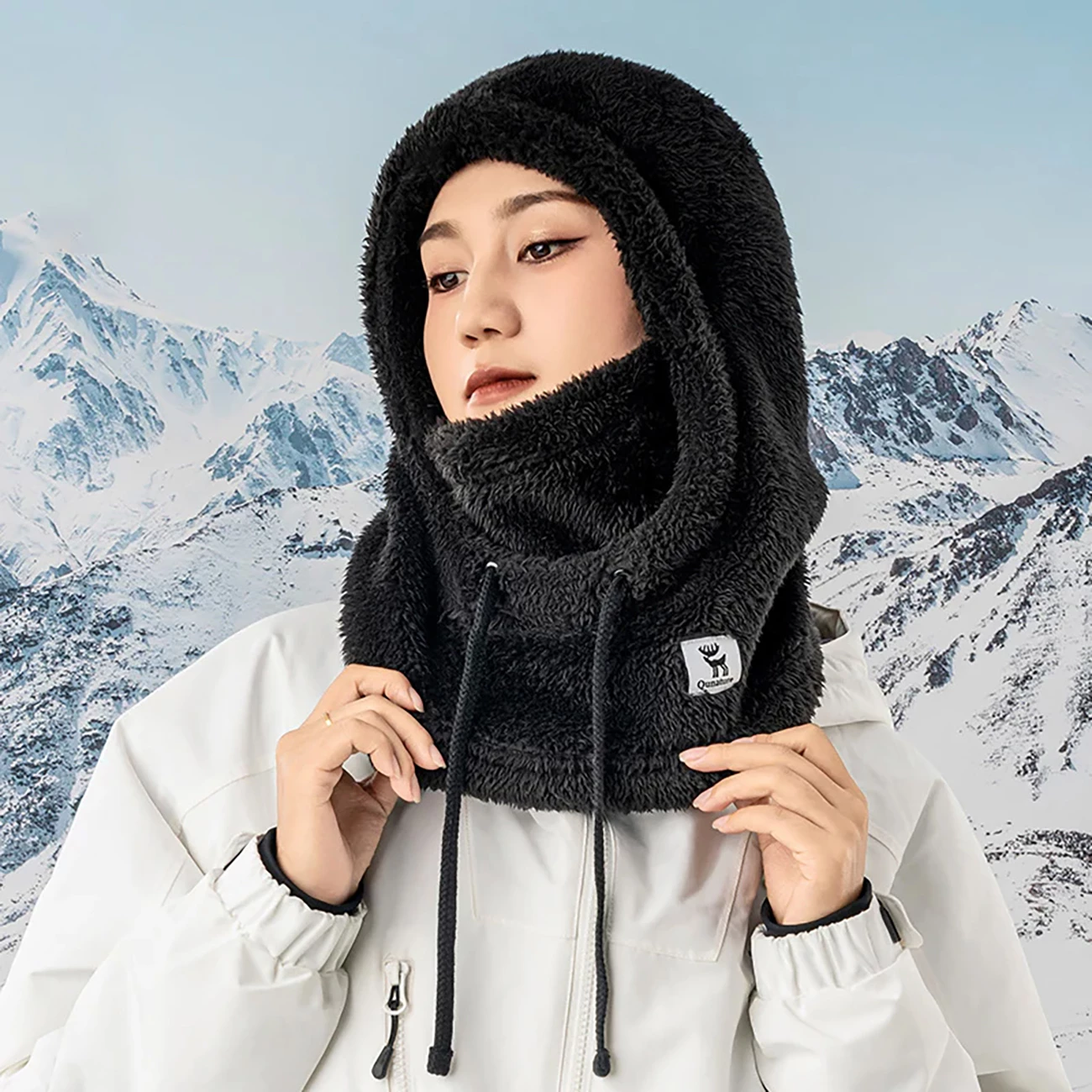 Balaklavë ski Qunature Arctic Velvet, M, e zezë