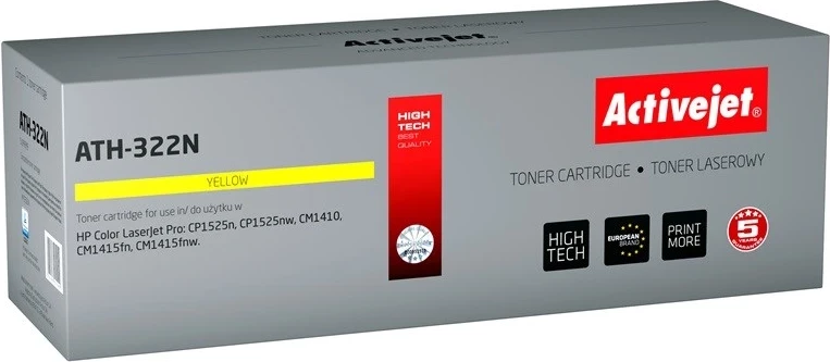 Toner zëvendësues Activejet ATH-322N për printer HP, i verdhë