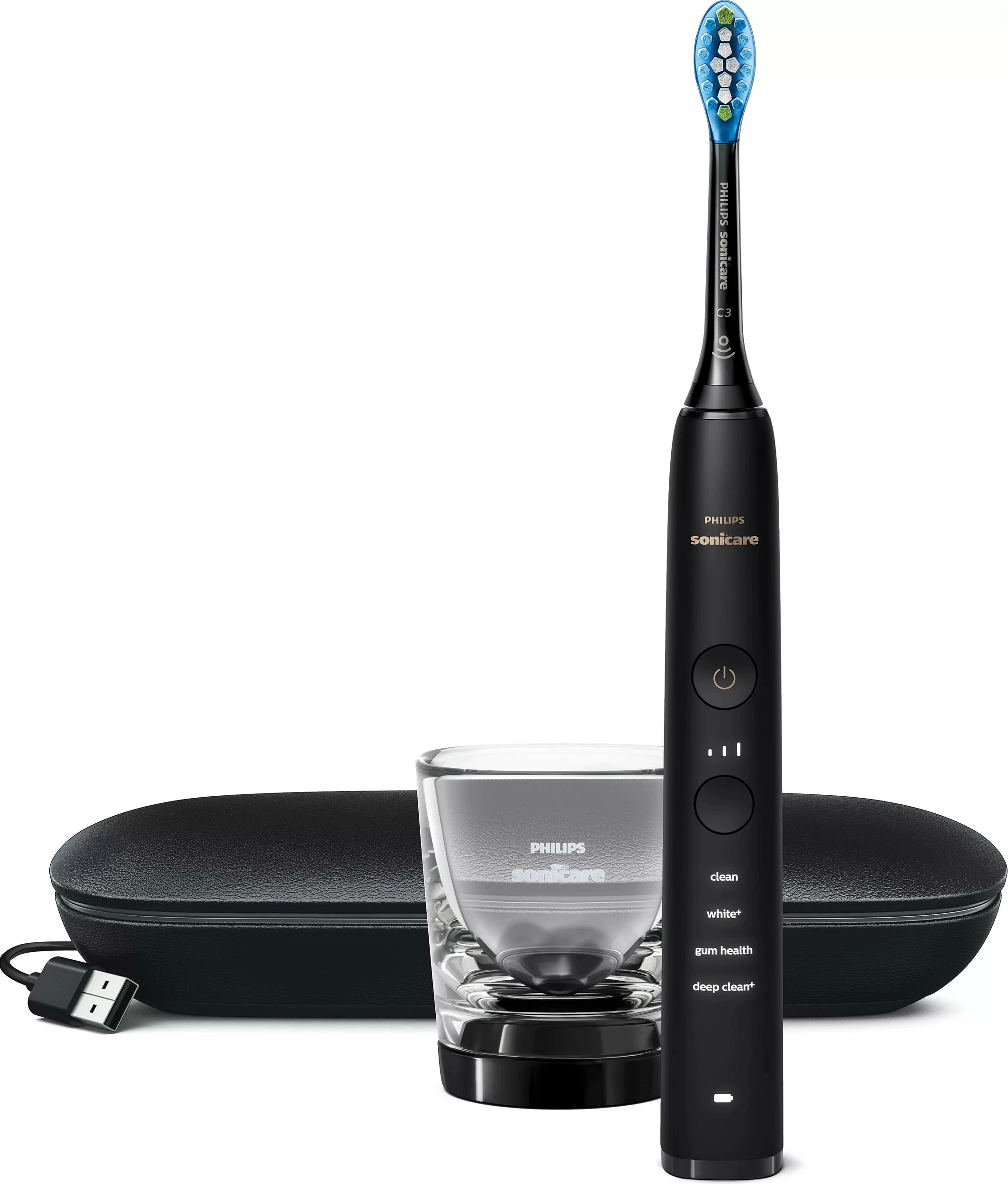 Furçë dhëmbësh elektrike Philips Sonicare 9000 DiamondClean HX9911/09, e zezë