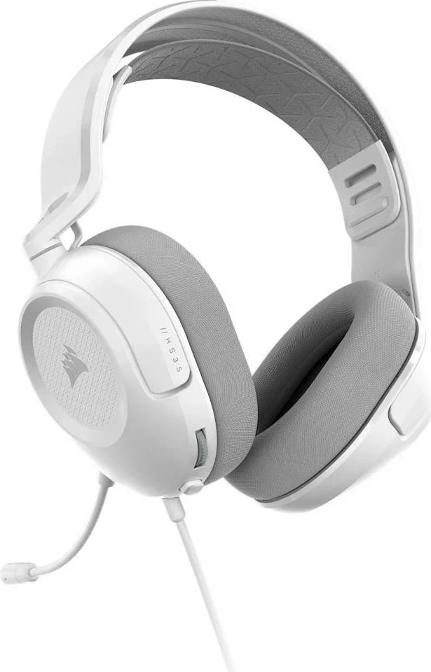 Kufje Corsair HS35 Stereo V3, Jack 3.5mm, mikrofon i çmontueshëm, të bardha