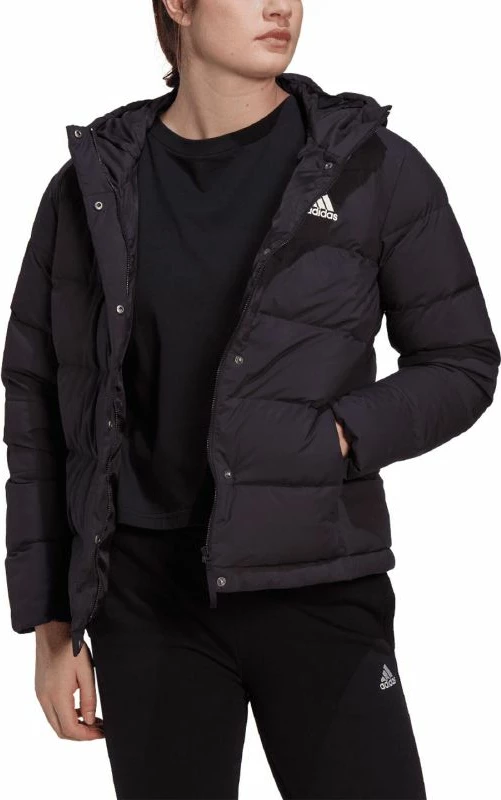 Jakne me kapuç për femra adidas, të zeza [Madhësia: XL]