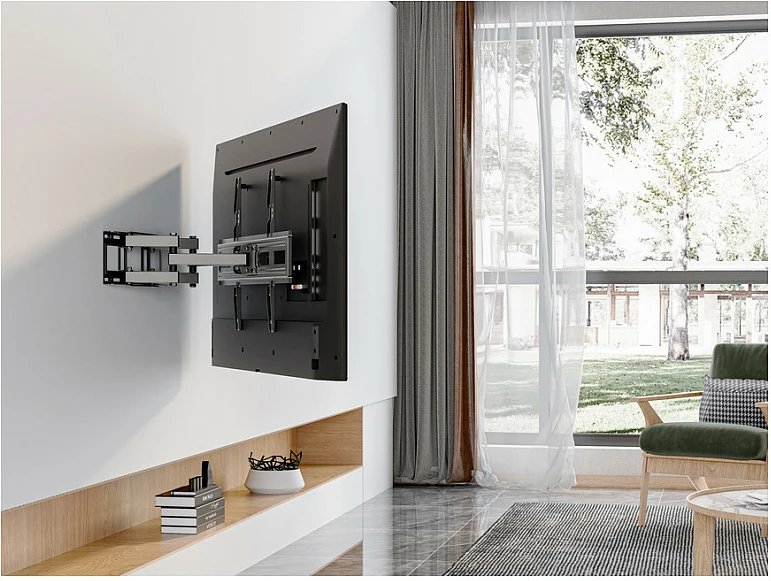 Mbajtëse muri për TV/Monitor EQUIP 37"-80", VESA 600x400, 40 kg, e lëvizshme/tilt, e zezë