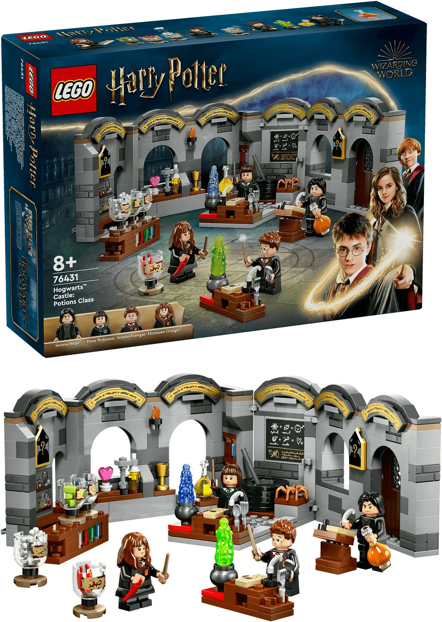 Set ndërtimi LEGO Harry Potter 76431, Kështjella Hogwarts, Klasa e Eliksirëve, multingjyrësh