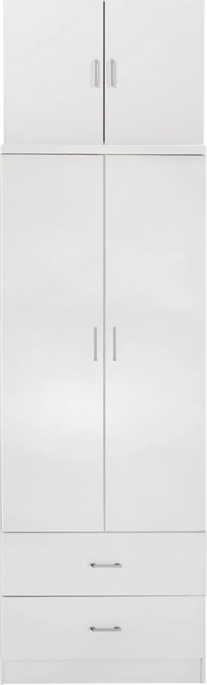 Dollap REINA FH21061.05 2-fletësh me kabinet të sipërm & 2 sirtarë-melaminë, ngjyrë e bardhë, 80x42x241H cm