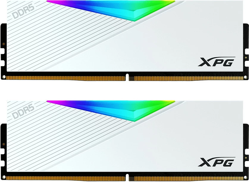 RAM Memorje ADATA XPG Lancer RGB, DDR5 64GB (2x32GB) 6000MHz CL30, e bardhë