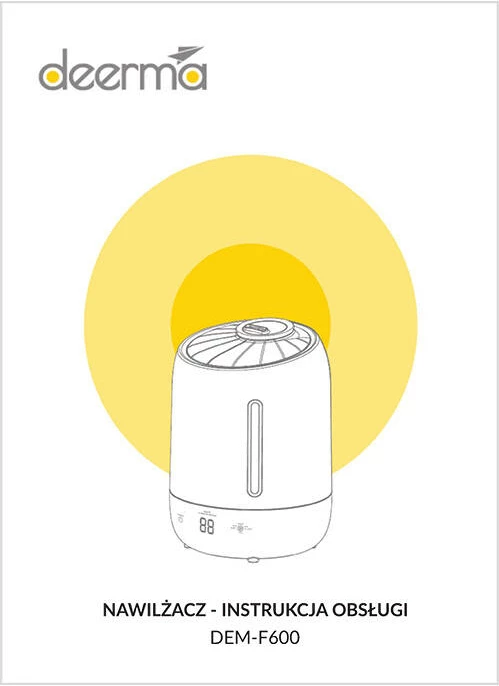 Lagështues ajri ultrasonik Deerma F600, 5L, me aromaterapi, i zi