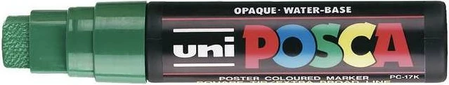 Marker Posca uni PC-17K, bojë me bazë uji, majë daltë, 1 copë, e gjelbër