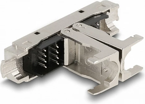 Kupler RJ45 DeLOCK LSA-LSA Cat6a, toolfree, me strain relief, zi/metalike