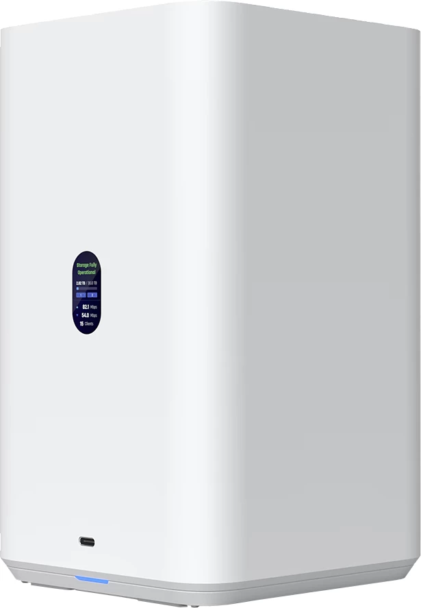 Pajisje NAS Ubiquiti UniFi UNAS-2-W-EU, 2x 3.5\" HDD bays, 2.5GbE, USB-C, me adapter PoE++, e bardhë