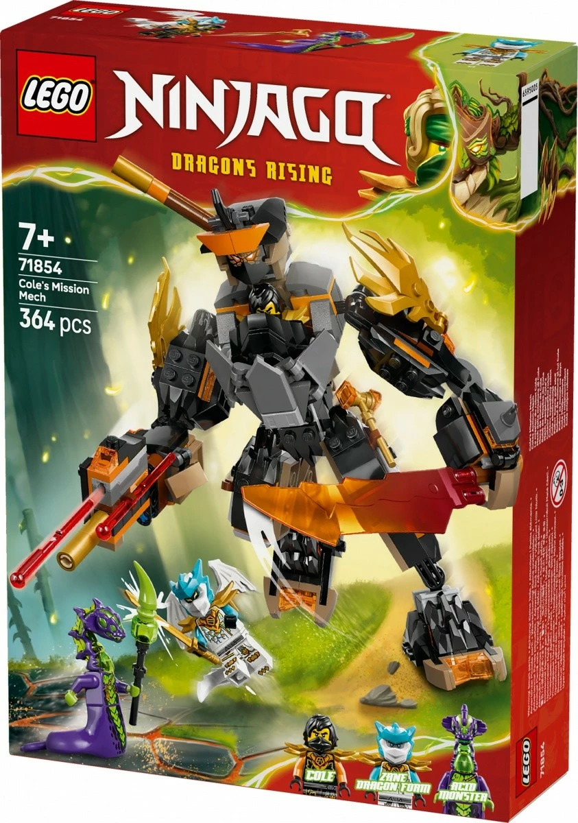 Set LEGO Ninjago 71854 mech i posaçëm i Cole dhe Zane, 364 pjesë, 7+