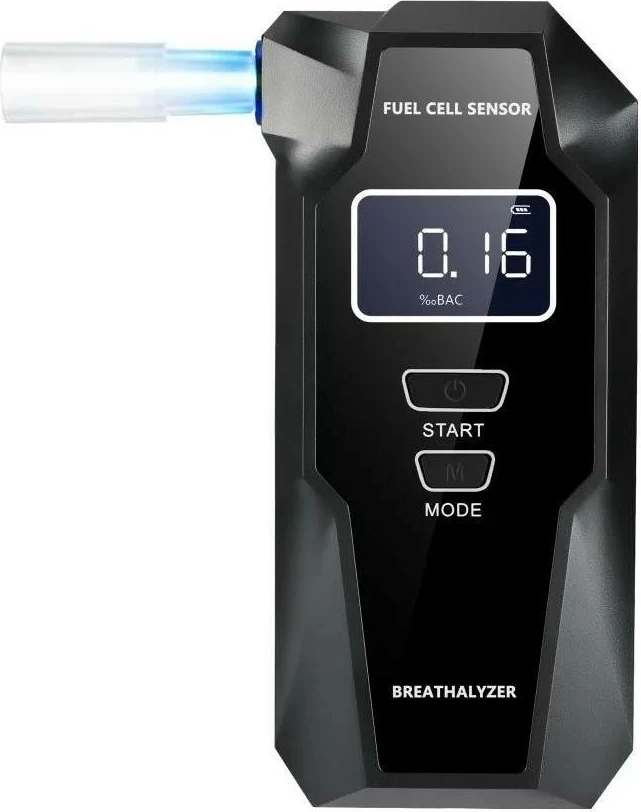 Alkomat Aisko AlcoAlert Handy, elektro-kimik, memorie 50 matje, 3 piesë frymimi, e zezë