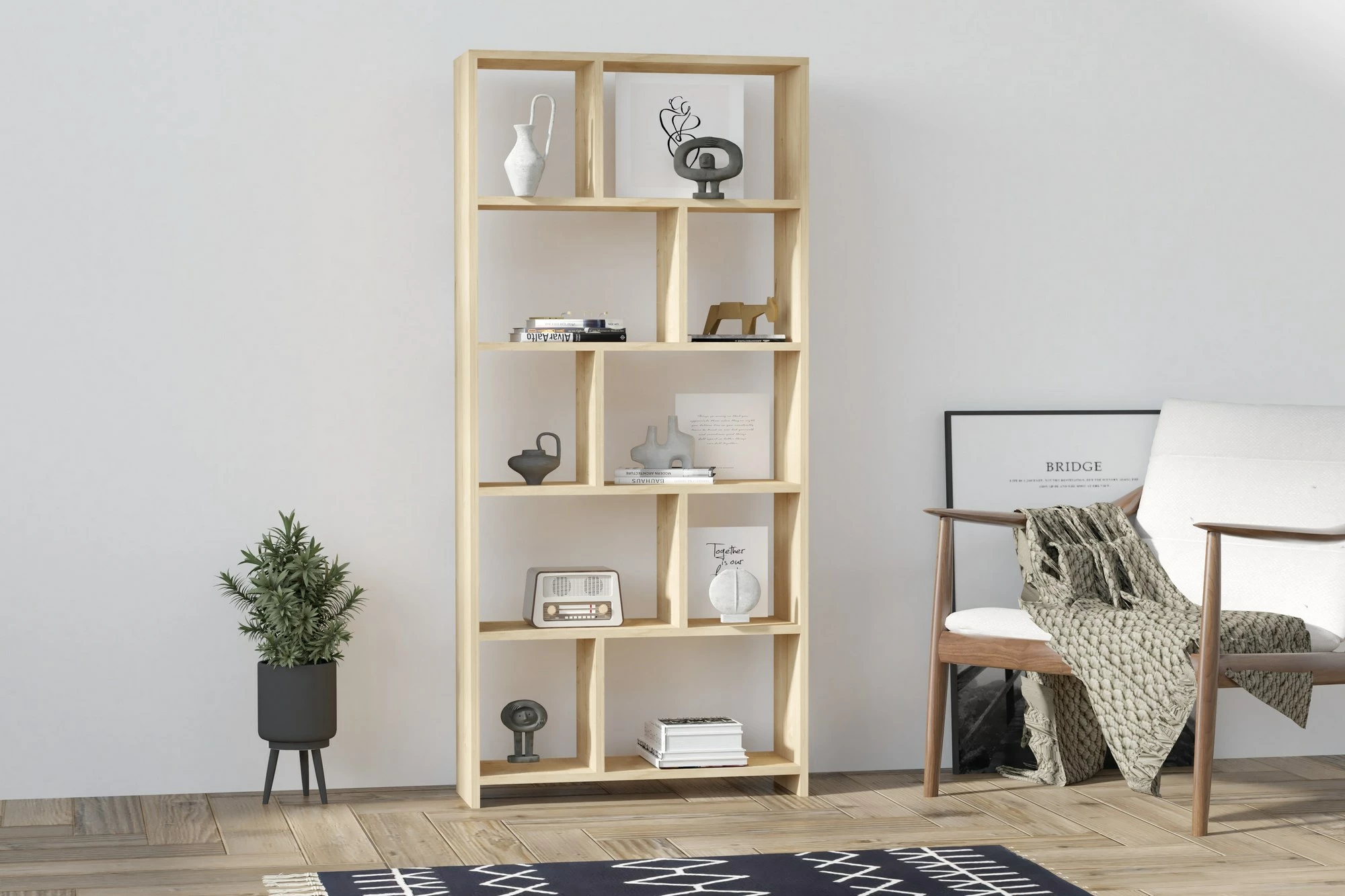 Raft librash Hanah Home, Jordan, ngjyrë safir