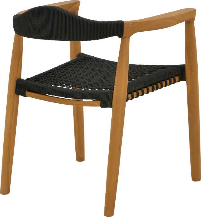 Tavolinë me karrige 7 copë Ganny-Pino dru teak ngjyrë natyrale - e zezë 180/240x100x75cm