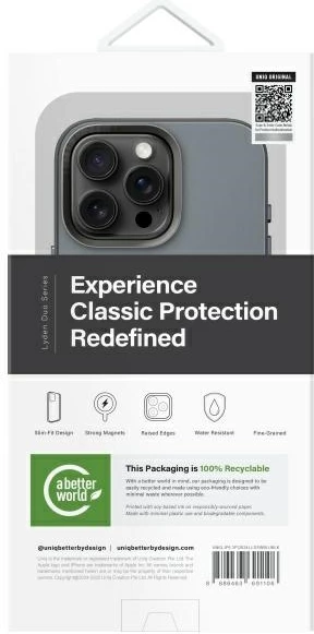 Mbështjellës UNIQ Lyden DS për iPhone 16 Pro 6.3", Magclick, blu e zezë
