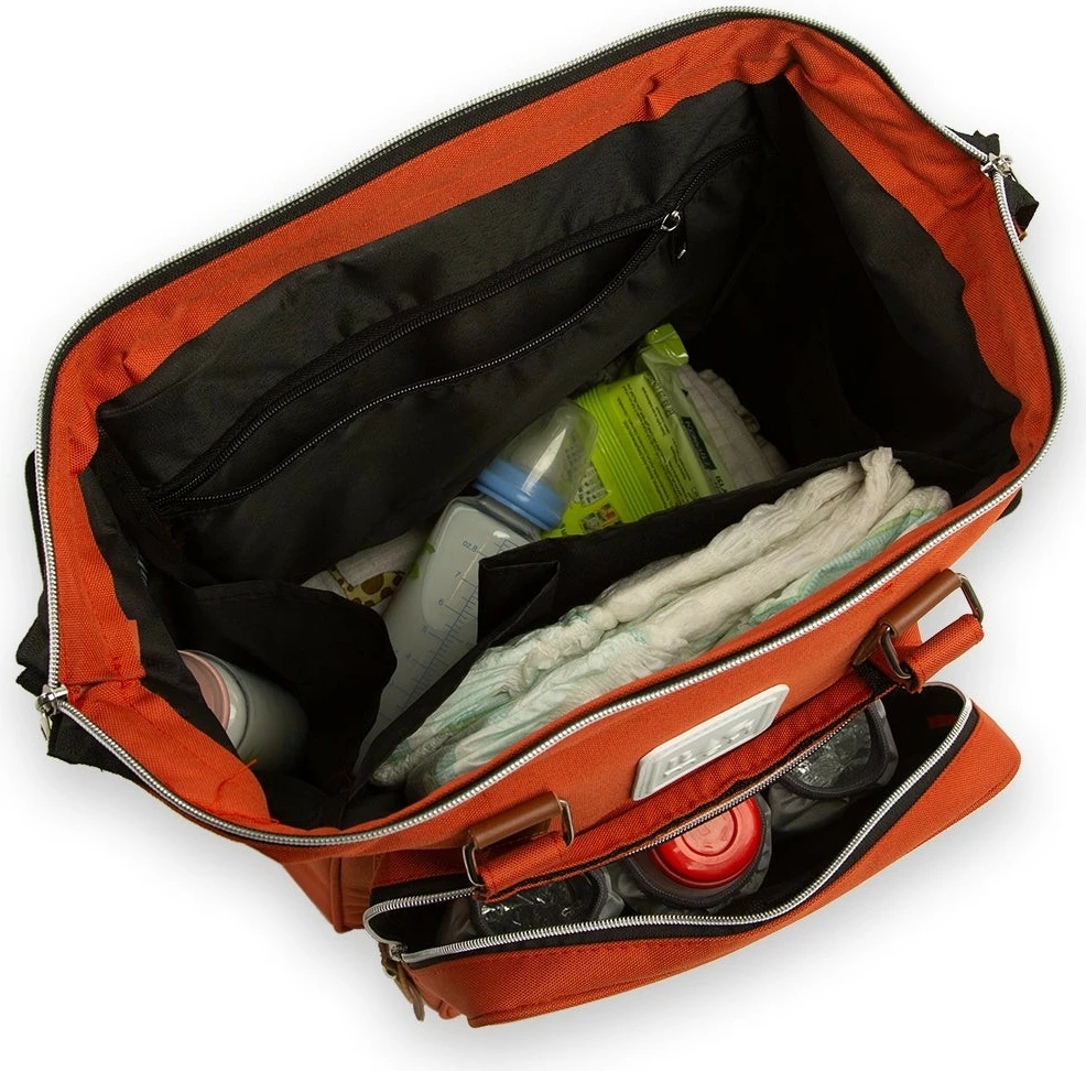 Çantë për pelena, Zoozie Bags, ngjyrë e kuqe Tile, 30x38x19cm