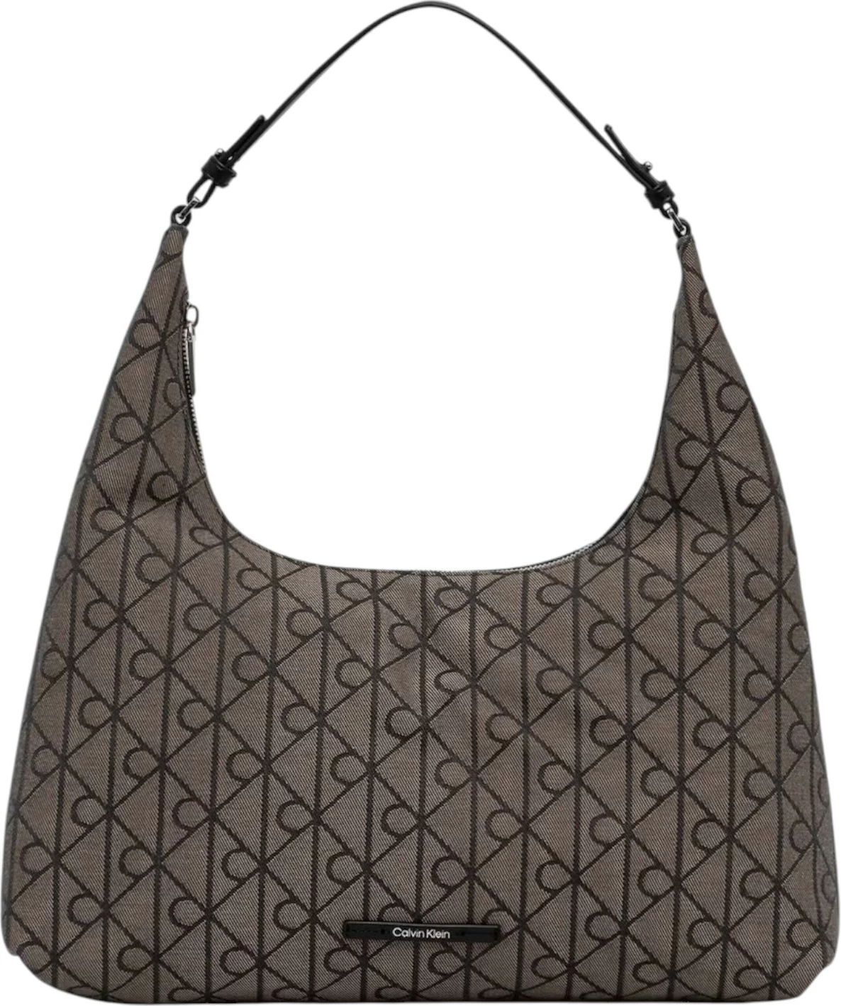 Çantë shpatulle për femra Calvin Klein LV04F3635G, e zezë-bezhë