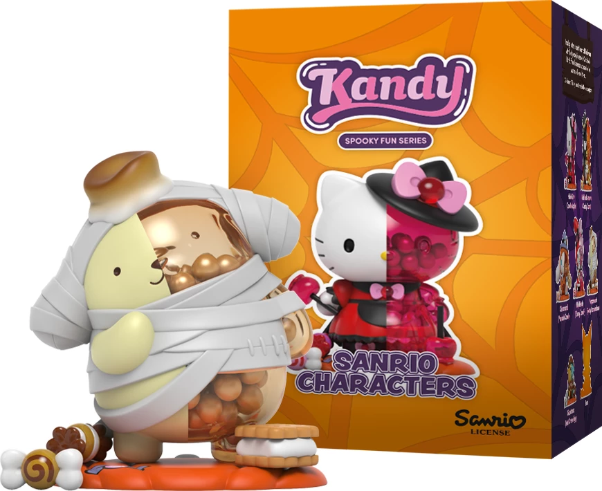 Figurinë koleksioni Mighty Jaxx Kandy x Sanrio Spooky Fun Series, kuti surprizë