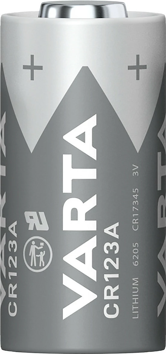 Bateri VARTA CR123A (CR17345) Lithium 3V 1430mAh, 1 copë, gri/argjendtë